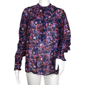 NWT Derek Lam 10 Crosby Women’s Floral Pleated Multicolor Long Sleeve Sz 12